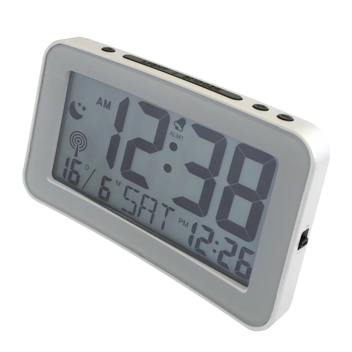 LD860 LCD clock with date and temperature